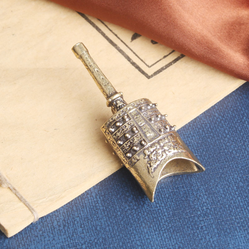 Vintage Collectible Bells - Vintage Pirinç Çin Tarzı Çan El
