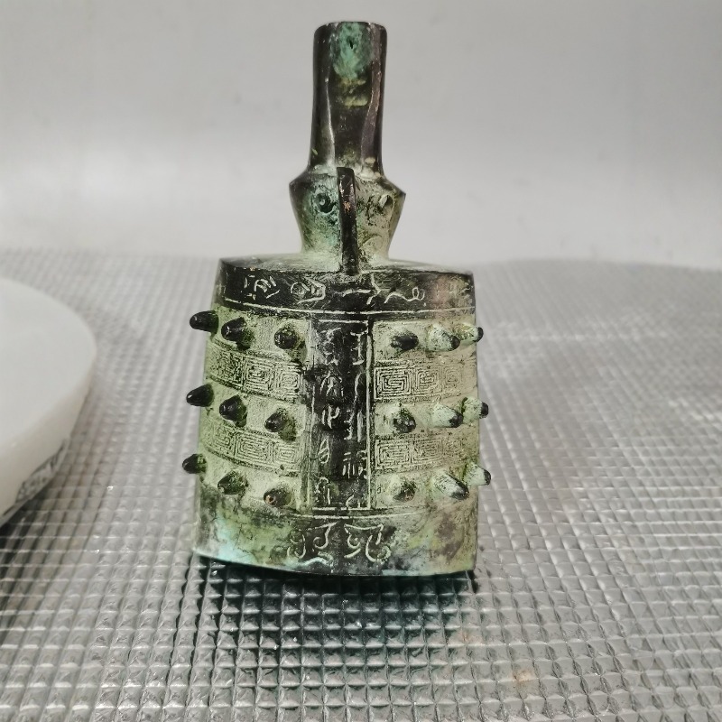 Vintage Collectible Bells - Vintage Yeşil Pas Metal Çan Zili