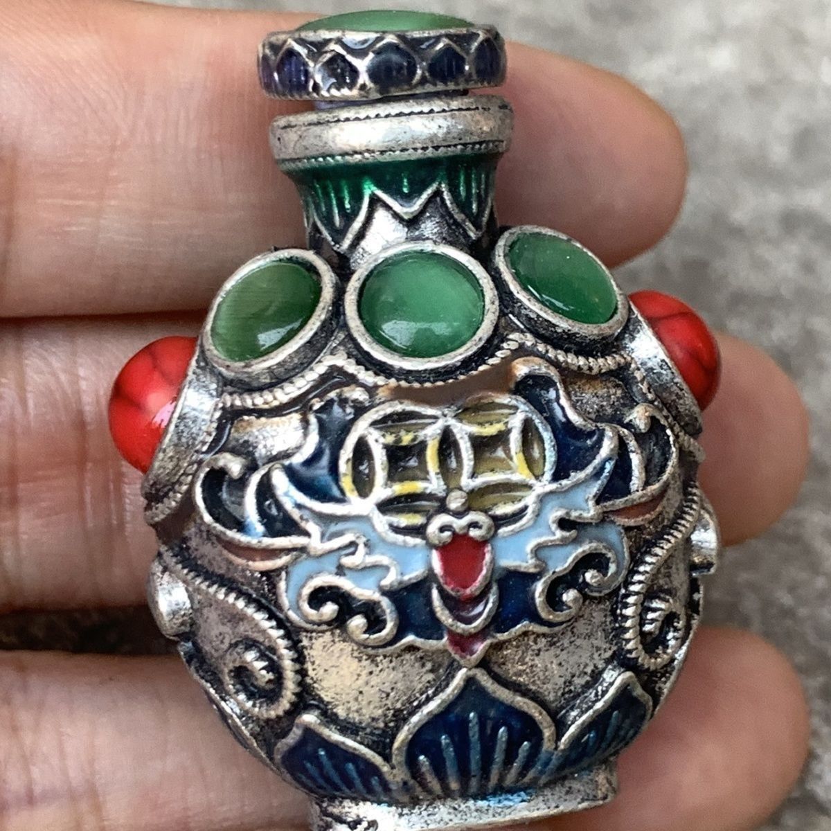 Vintage Emaye İşi Bronz Enfiye - Vintage Collectible Bottles incelemesi ve fiyatı