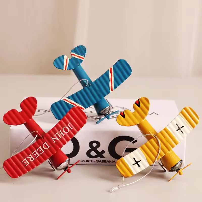Vintage Metal Uçak Modeli Retr - Vintage Collectible Christmas Ornaments incelemesi ve fiyatı
