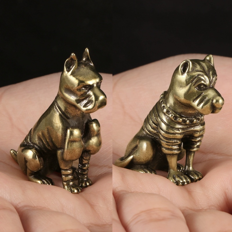 Vintage Pirinç Pitbull Bulldog - Vintage Collectible Christmas Ornaments incelemesi ve fiyatı