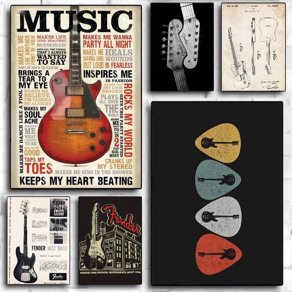 Gitar Koleksiyonu Kendinden ya - Vintage Collectible Posters incelemesi ve fiyatı