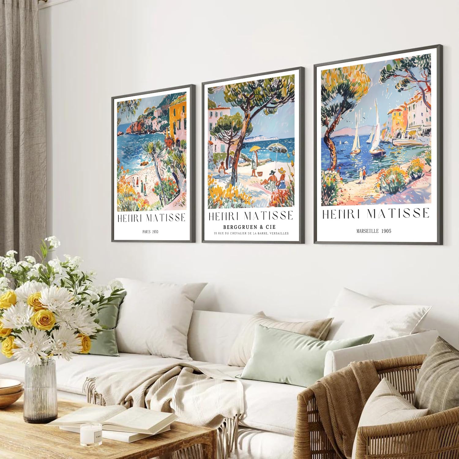 3 Parça/Set Vintage Plaj Seyah - Vintage Collectible Posters incelemesi ve fiyatı